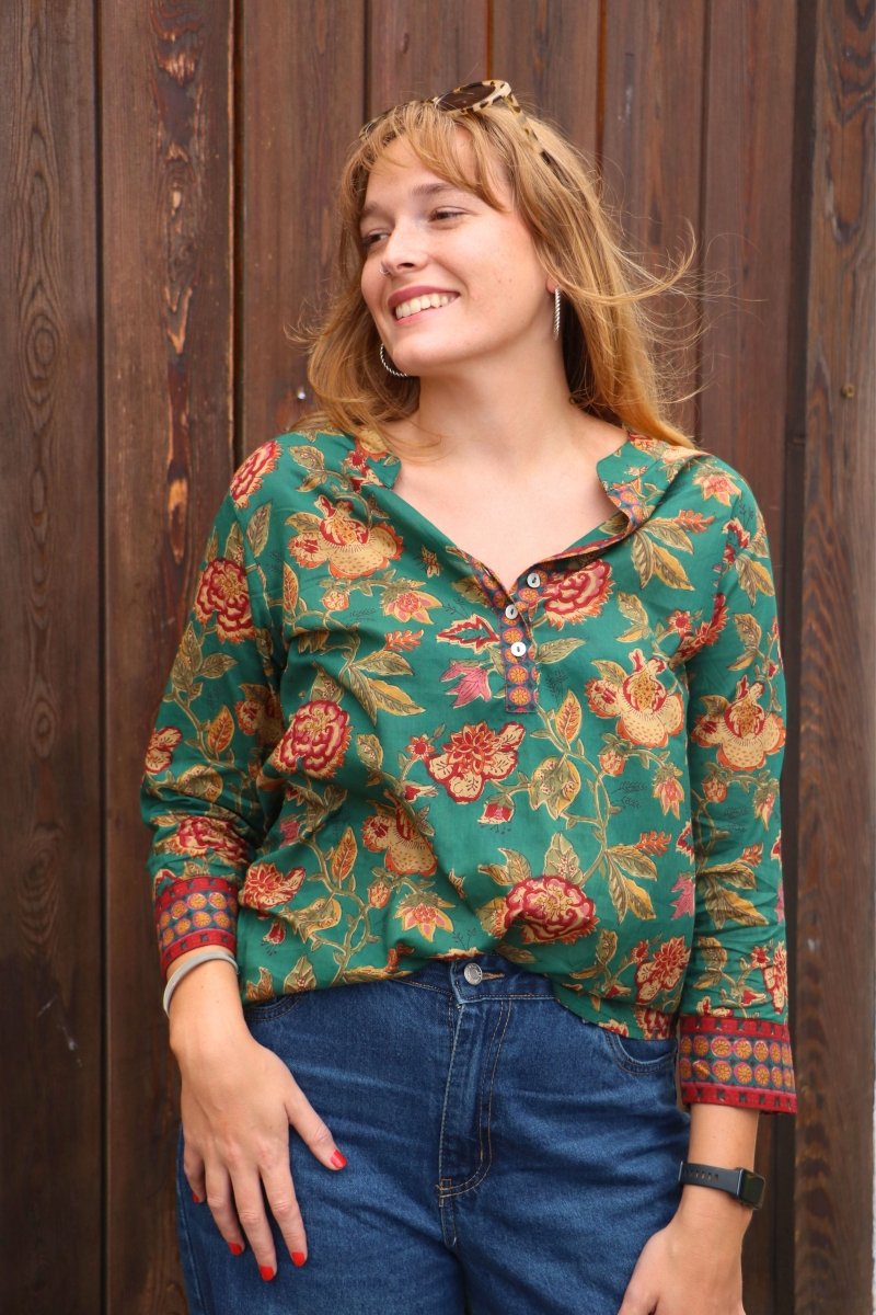 The Everyday Blouse - Moss - Gawjus