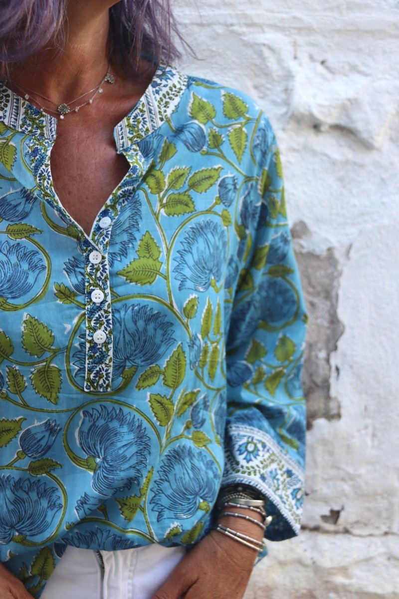 The Everyday Blouse - Sky - Gawjus