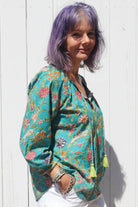 The Lulu Blouse - Turquoise - Gawjus