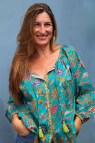 The Lulu Blouse - Turquoise - Gawjus