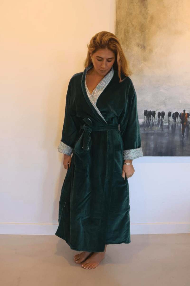 Velvet moss robe Reversible - Gawjus