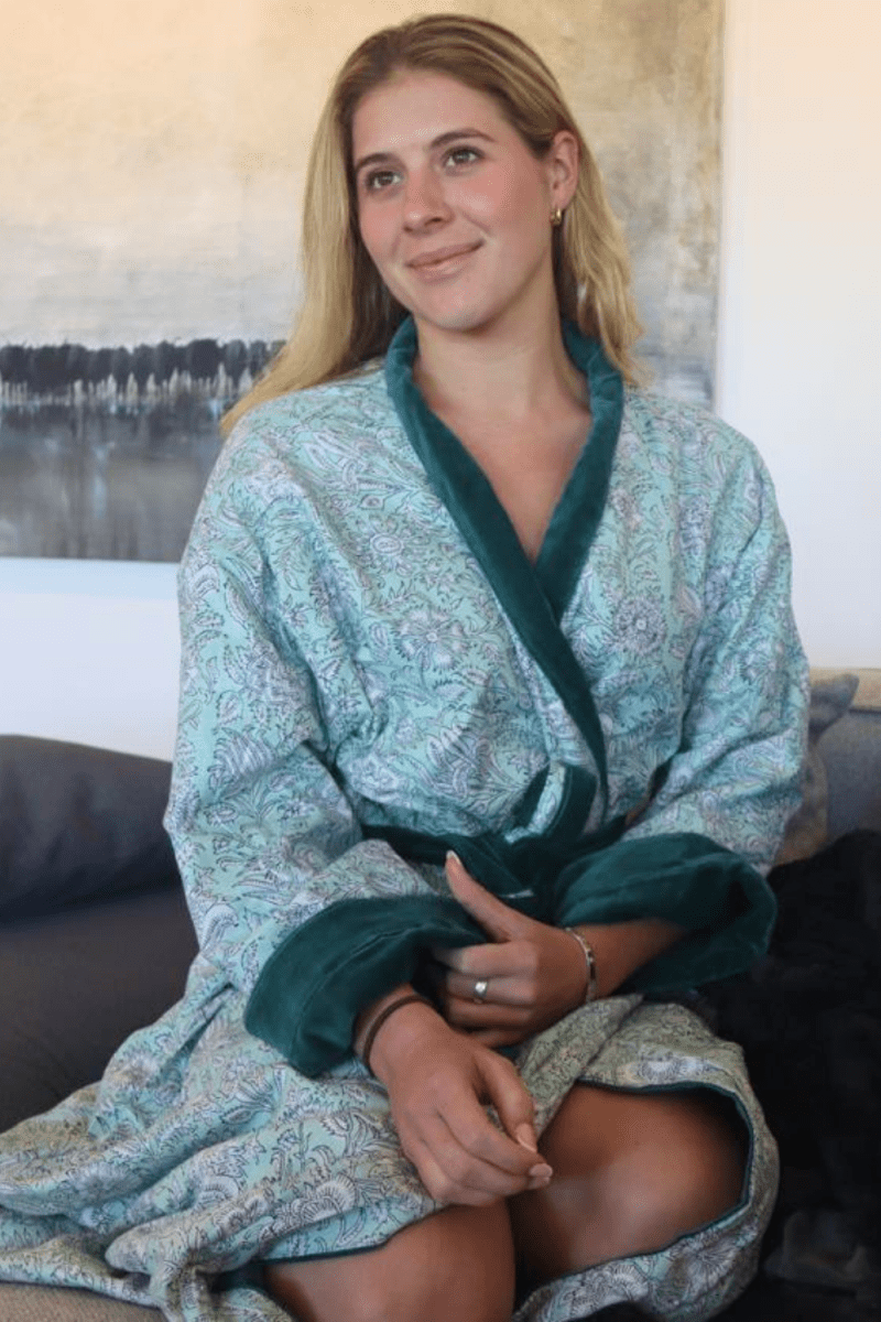 Velvet moss robe Reversible - Gawjus