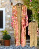 Vintage Long Silk Robe - Gawjus