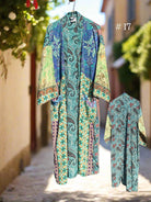 Vintage Long Silk Robe - Gawjus