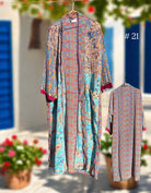 Vintage Long Silk Robe - Gawjus