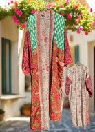 Vintage Long Silk Robe - Gawjus
