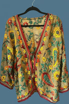 Vintage Phulkari Short - Beige with Multicolour - Gawjus