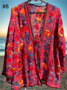 Vintage Phulkari Short Robe - Gawjus