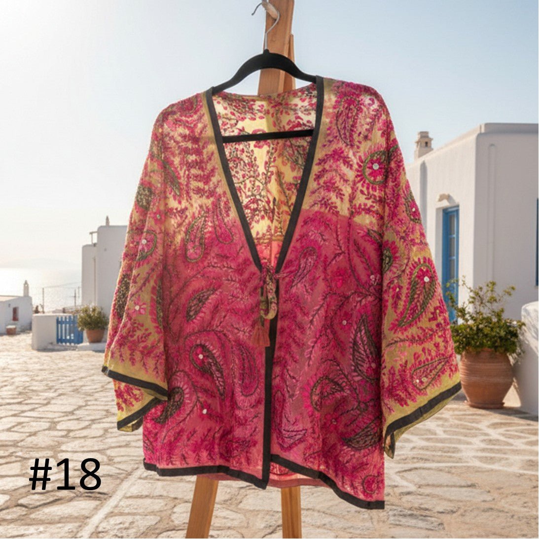 Vintage Phulkari Short Robe - Gawjus