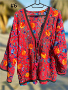 Vintage Phulkari Short Robe - Gawjus