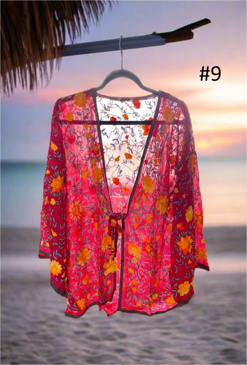 Vintage Phulkari Short Robe - Gawjus