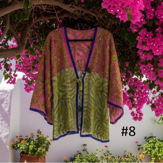 Vintage Phulkari Short Robe - Gawjus