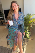 Wrap Robe - Blue - Gawjus